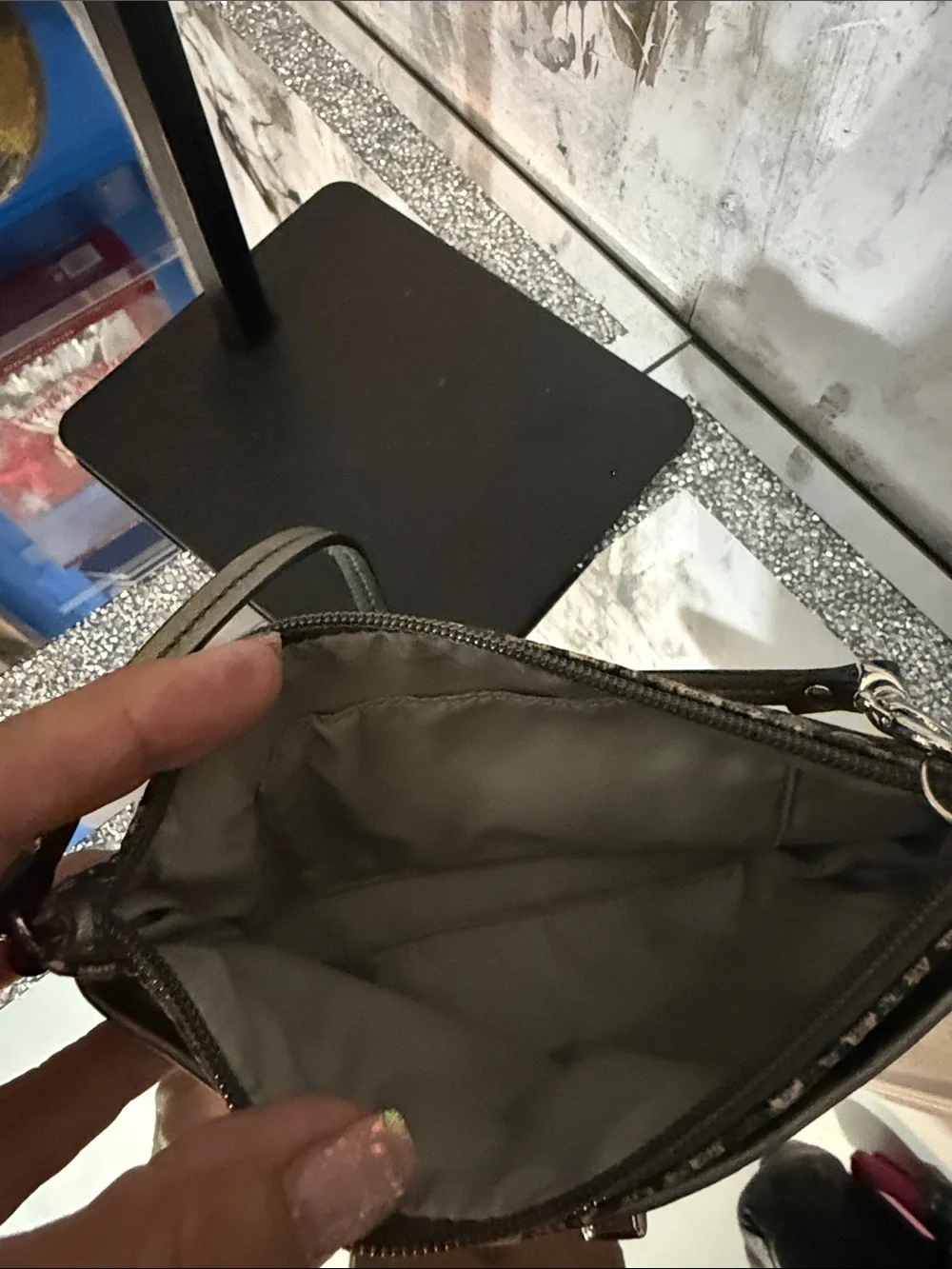 Coach crossbody metallic